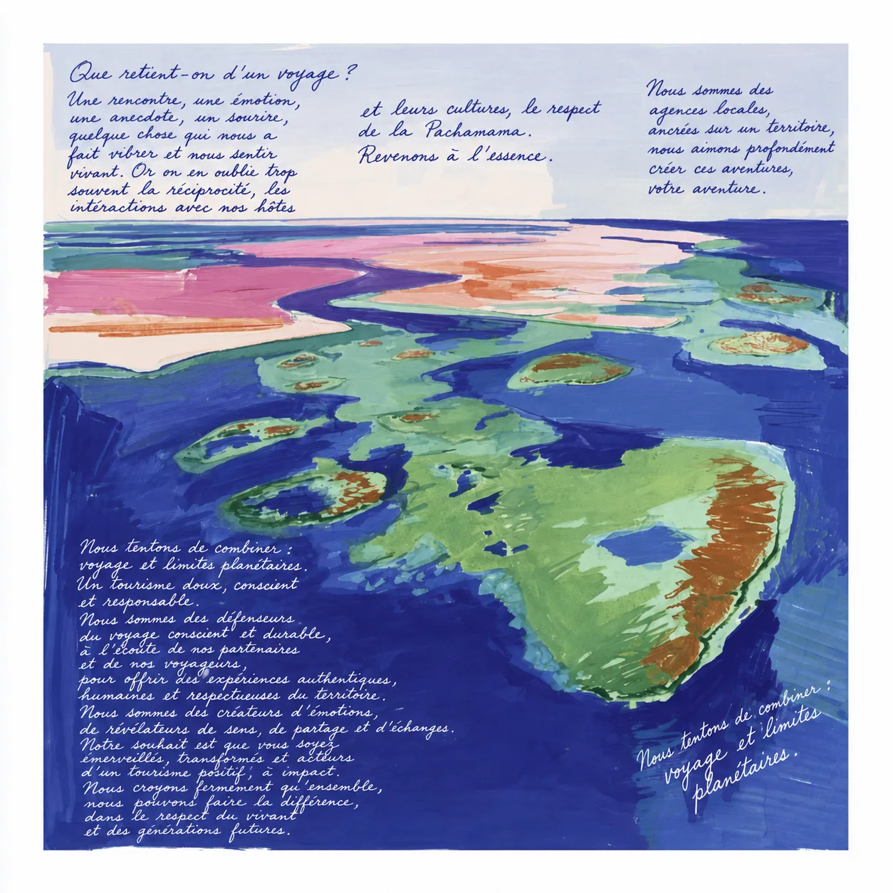 The Great Barrier Reef seen from the sky — a Terra φ drawing