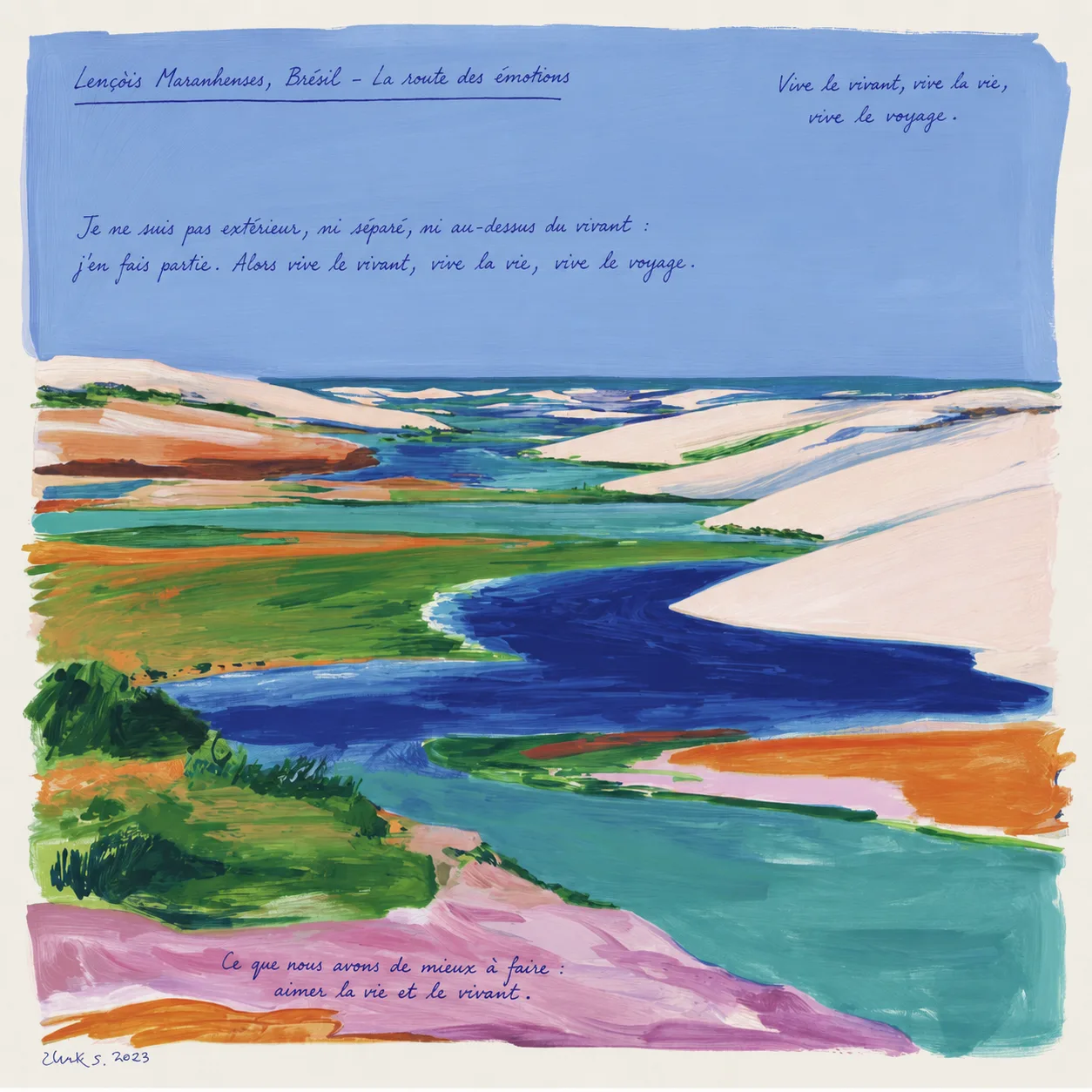 Les Lençóis Maranhenses, Brésil — dessin Terra φ